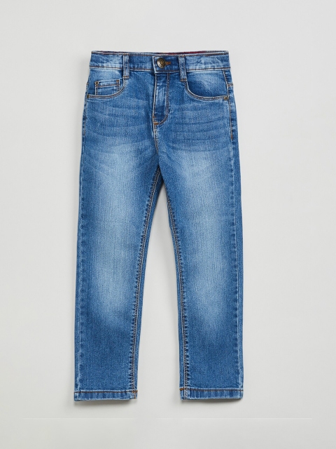 max Boys Blue Slim Fit Mid-Rise Clean Look Stretchable Jeans