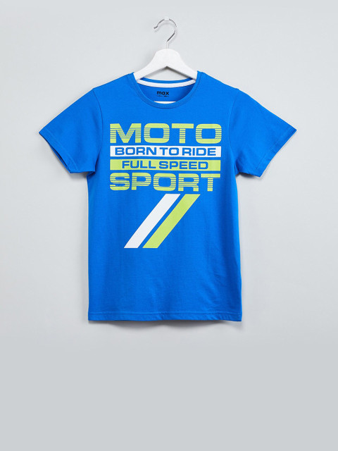 max Boys Blue Printed Round Neck T-shirt
max Boys Blue Printed Round Neck T-shirt