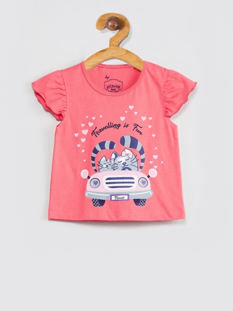 max Girls Pink Printed A-Line Top