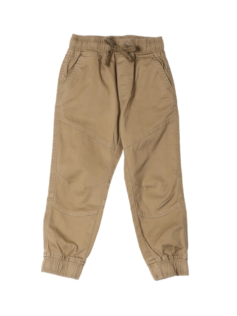 Cherokee Boys Brown Regular Fit Solid Joggers