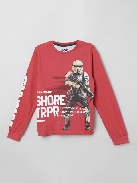 max Boys Coral Printed Round Neck T-shirt