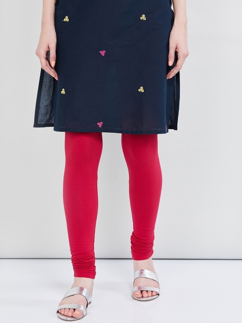 max Women Red Solid Churidar