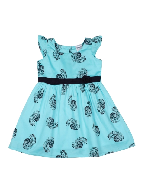 Doodle Girls Blue Printed A-Line Dress