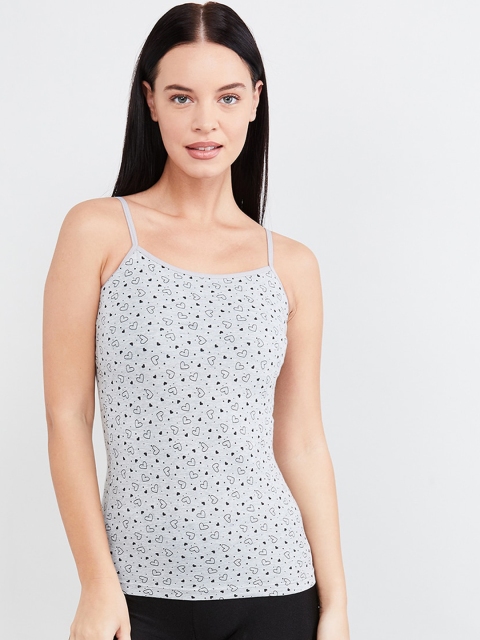 max Women Grey & Black Printed Camisole