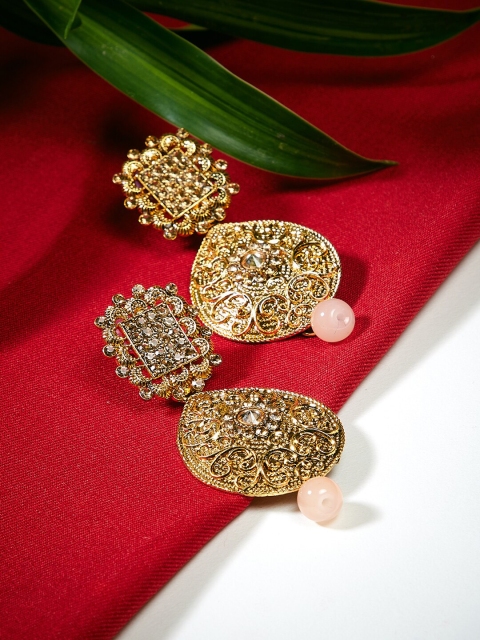 ZeroKaata Gold Plated Handcrafted Classic Drop Earrings