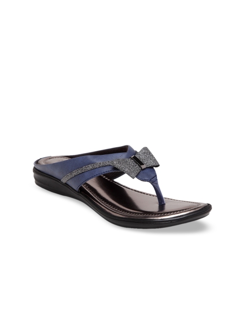 Butterflies Women Blue Solid PU Open Toe Flats