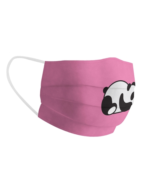 Soxytoes Unisex Pink & White Panda Printed Reusable 4-Ply Protective Outdoor Mask
