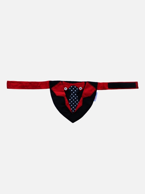 LANA PAWS Handmade Tuxedo Dog Bandana Scarf, Black