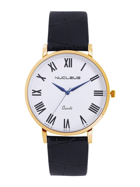 Nucleus Unisex White & Black Analogue Watch LGWPBKi