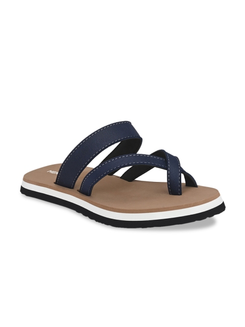 MENGLER Men Beige Solid Open Toe Flats