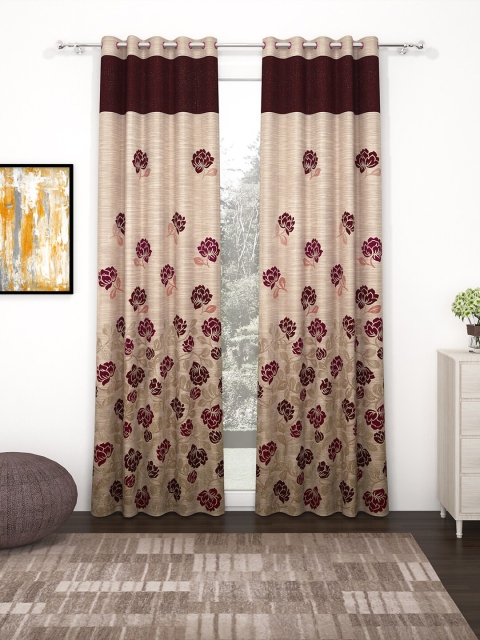 Story@home Maroon & Beige Set of 2 Premium Jacquard 350GSM Room Darkening Eyelet Door Curtains
Story@home Maroon & Beige Set of 2 Premium Jacquard 350GSM Room Darkening Eyelet Door Curtains