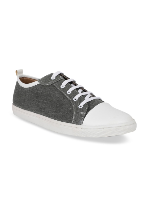Bata Men Grey Solid Sneakers