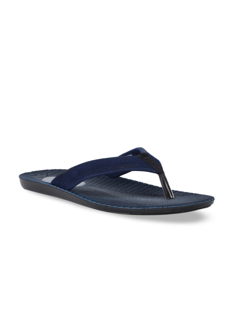 Bata Men Navy Blue Solid Thong Flip-Flops