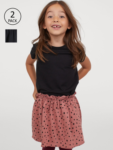 H&M Girls 2-Pack Jersey Skirts, Pink