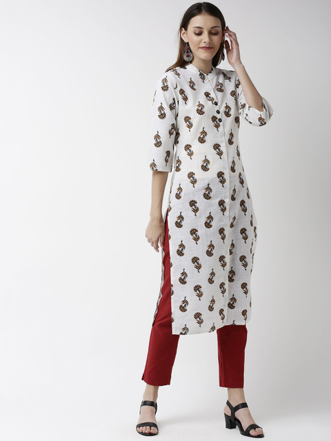 Soch Women White & Yellow Floral Print Straight Kurta
Soch Women White & Yellow Floral Print Straight Kurta