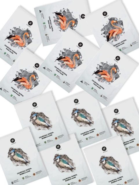 SUGAR Pack of 12 Anti-Aging & Pore Care In It For Bubbles Sheet Masks 25 g, Transparent
SUGAR Pack of 12 Anti-Aging & Pore Care In It For Bubbles Sheet Masks 25 g, Transparent
