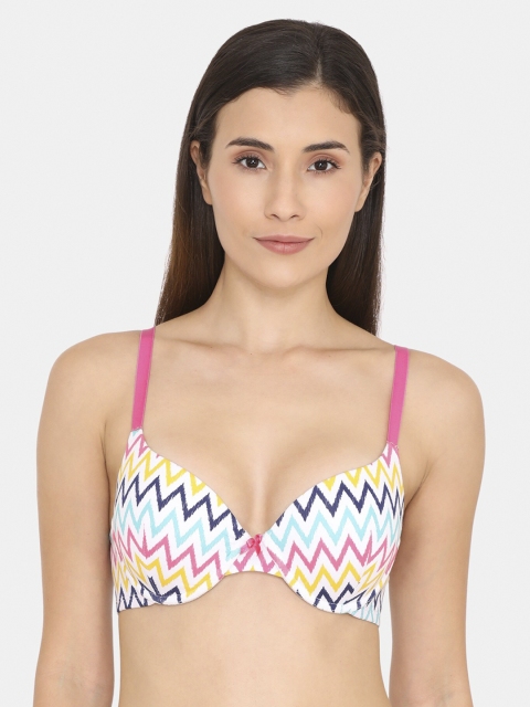 Zivame Multicoloured Printed Underwired Lightly Padded Push-Up Bra ZI101YFASHHASTP, Multi
Zivame Multicoloured Printed Underwired Lightly Padded Push-Up Bra ZI101YFASHHASTP, Multi