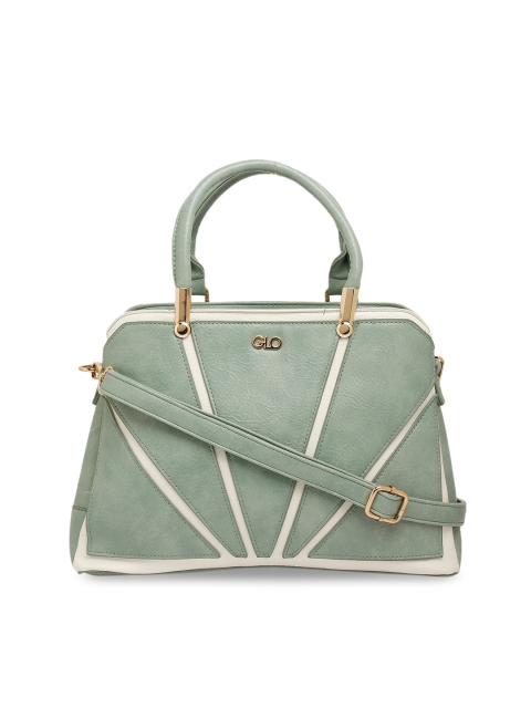 Globus Green Striped Handheld Bag
