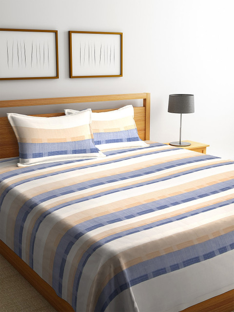 NEUDIS By Dhrohar Striped Hand Woven Pintuck Double Bed Cover With 2 Pillow Covers, Blue
NEUDIS By Dhrohar Striped Hand Woven Pintuck Double Bed Cover With 2 Pillow Covers, Blue