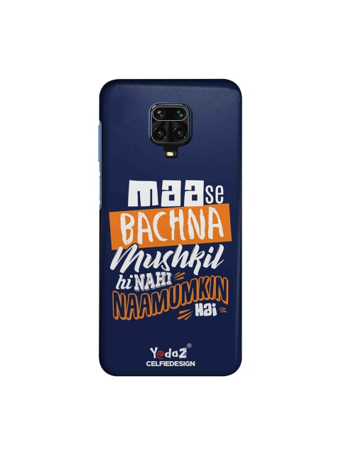macmerise Blue & White Maa Se Bachna Mushkil Redmi Note 9 Pro Max Case