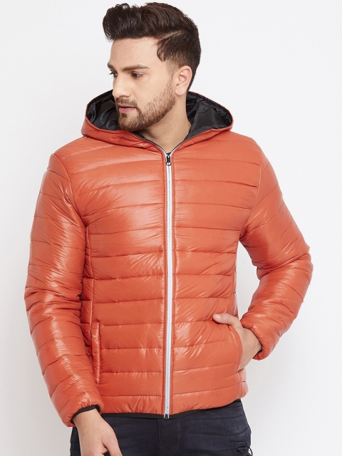 FUGAZEE Men Rust Solid Lightweight Puffer Jacket