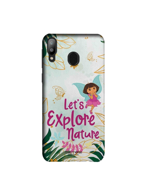 macmerise Grey & Pink Explore With Dora Samsung Galaxy M20 Back Cover