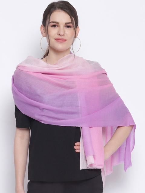 Tossido Unisex Purple Solid Sustainable Indo Western Pure Cashmere Wool Stole
