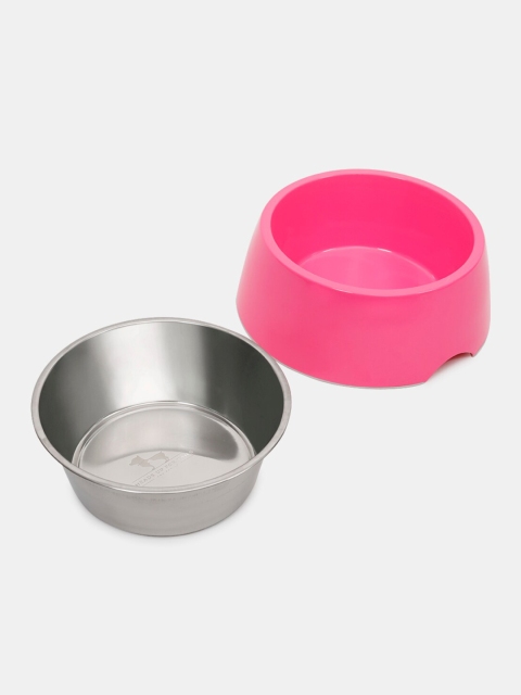 Heads Up For Tails Pink Toothsome Meal Dog Food Bowl