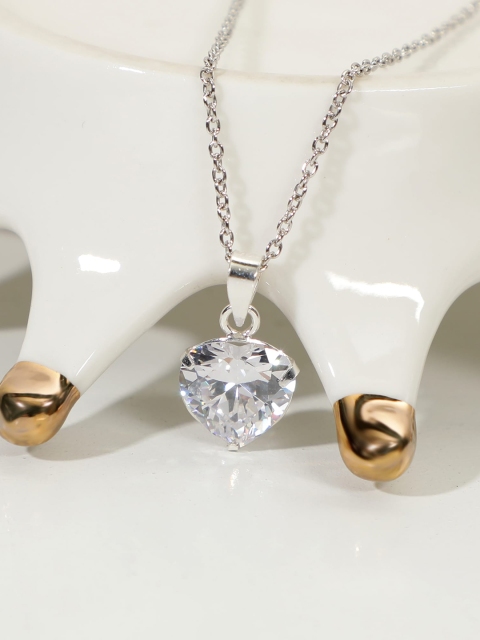 GIVA 925 Hallmark Sterling Silver Rhodium-Plated White CZ-Studded Handcrafted Pendant With Chain
GIVA 925 Hallmark Sterling Silver Rhodium-Plated White CZ-Studded Handcrafted Pendant With Chain