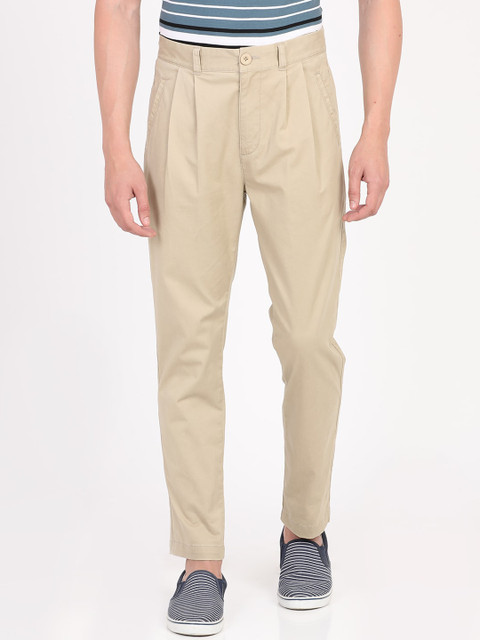 Breakbounce Men Beige Slim Fit Solid Regular Trousers
Breakbounce Men Beige Slim Fit Solid Regular Trousers