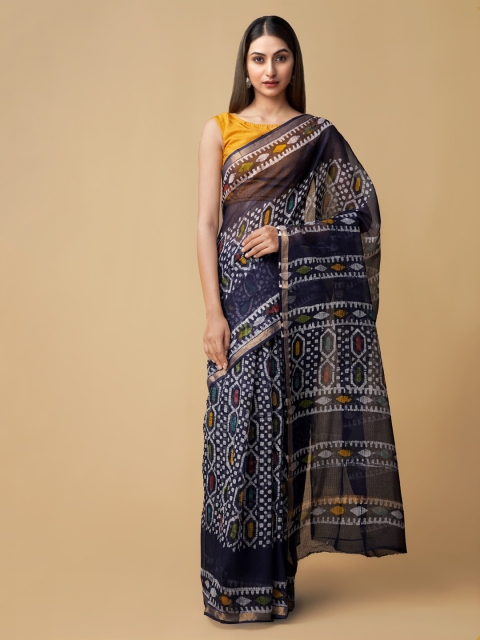 Unnati Silks Blue Printed Kota Saree