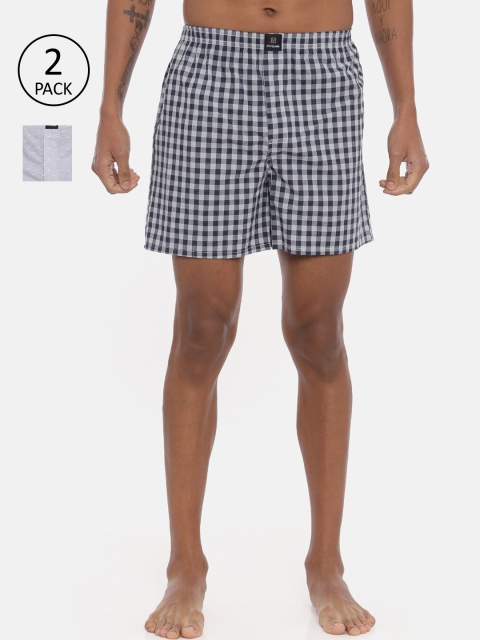 IMYOUNG Men Pack Of 2 Assorted Pure Cotton Boxers IMYBXRPK251