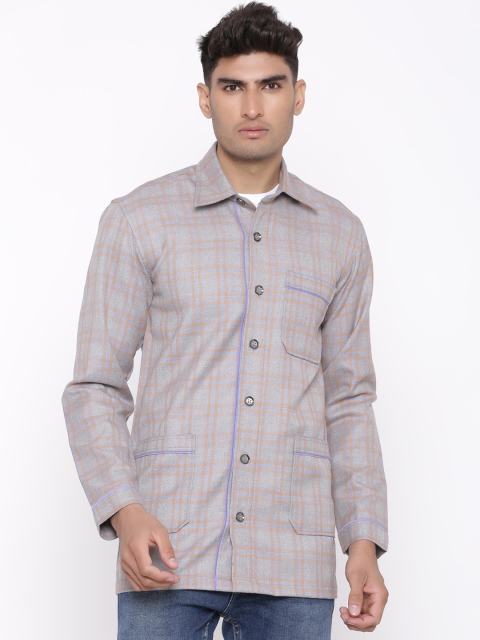 Tistabene Men Grey Checked Shacket
