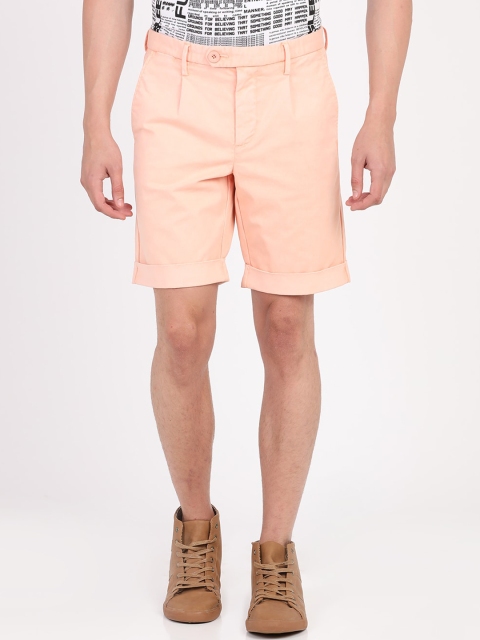 Breakbounce Men Pink Solid Slim Fit Regular Shorts