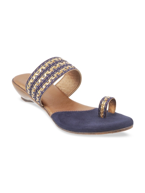Mochi Women Blue Embellished Sandals