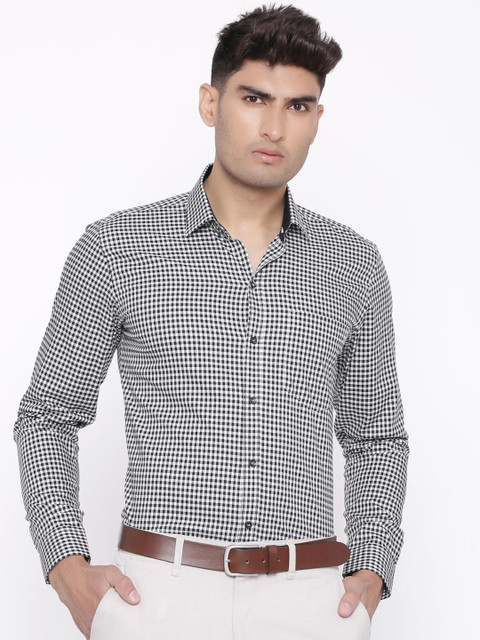 Tistabene Men Black & White Slim Fit Checked Formal Shirt
Tistabene Men Black & White Slim Fit Checked Formal Shirt