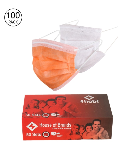 LONDON FASHION hob Unisex Pack Of 100 3-Ply Ultrasonic Anti-Pollution Disposable Masks, White
LONDON FASHION hob Unisex Pack Of 100 3-Ply Ultrasonic Anti-Pollution Disposable Masks, White