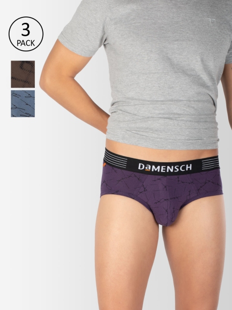 DAMENSCH Men Pack of 3 Printed Deo-Cotton Deodorizing Basic Briefs DAM-CTP-B-PNP-BRB-MRB, Purple
DAMENSCH Men Pack of 3 Printed Deo-Cotton Deodorizing Basic Briefs DAM-CTP-B-PNP-BRB-MRB, Purple