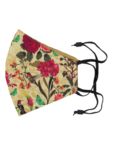 India Circus by Krsnaa Mehta Unisex Beige & Maroon Floral Print 3-Ply Anti-Pollution Reusable Cotton Cloth Mask
India Circus by Krsnaa Mehta Unisex Beige & Maroon Floral Print 3-Ply Anti-Pollution Reusable Cotton Cloth Mask