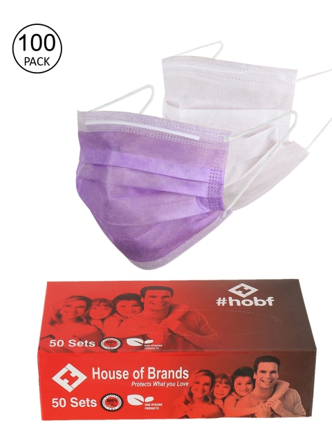 LONDON FASHION hob Unisex Pack Of 100 3-Ply Ultrasonic Anti-Pollution Disposable Masks With Nose Pin, White
LONDON FASHION hob Unisex Pack Of 100 3-Ply Ultrasonic Anti-Pollution Disposable Masks With Nose Pin, White