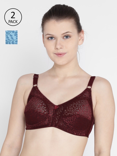Leading Lady Women Pack Of 2 Maroon & Blue Lace Non-Padded & Non-Wired Push Up Bra Rosyy-2
Leading Lady Women Pack Of 2 Maroon & Blue Lace Non-Padded & Non-Wired Push Up Bra Rosyy-2