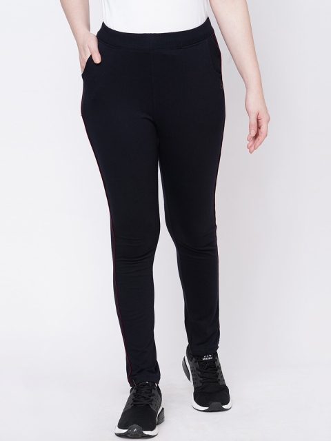 Sweet Dreams Women Navy Blue Solid Slim-Fit Track Pants
