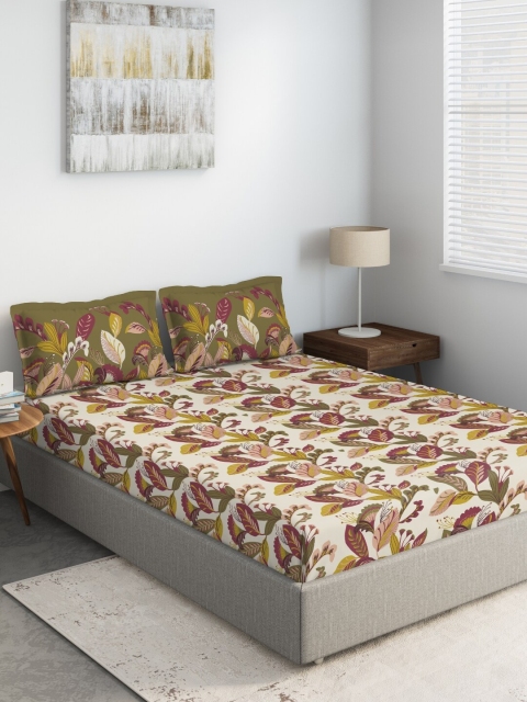 DDecor Beige & Maroon Floral Printed 144 TC Cotton Double King Bedsheet With 2 Pillow Covers
DDecor Beige & Maroon Floral Printed 144 TC Cotton Double King Bedsheet With 2 Pillow Covers