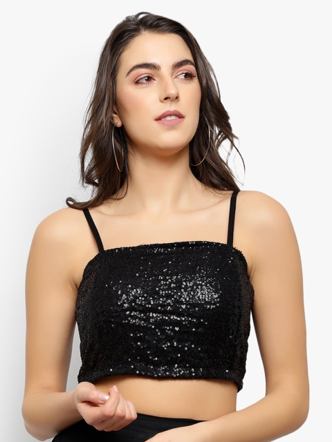 Meee Women Black Embellished Top