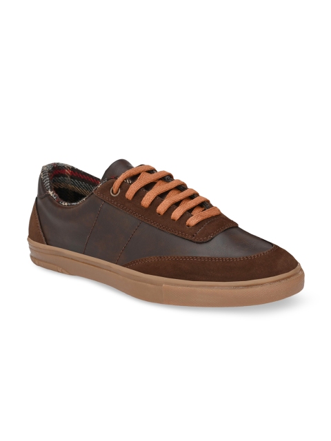 Killer Men Brown Solid Sneakers