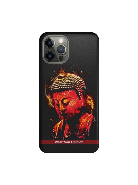 macmerise Black & Red Wear Your Opinion Peace Buddha Apple iPhone 12 Pro Back Cover