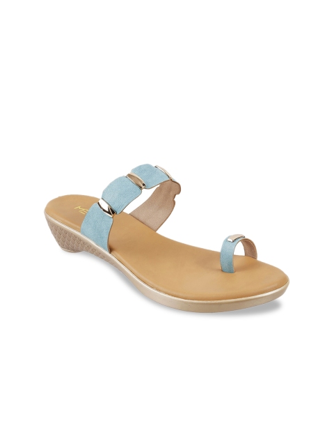 Metro Women Blue Embellished Wedges