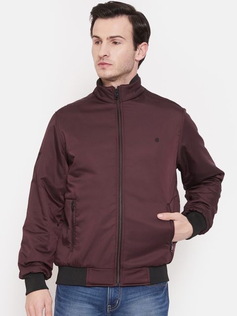 Okane Men Maroon Solid Bomber