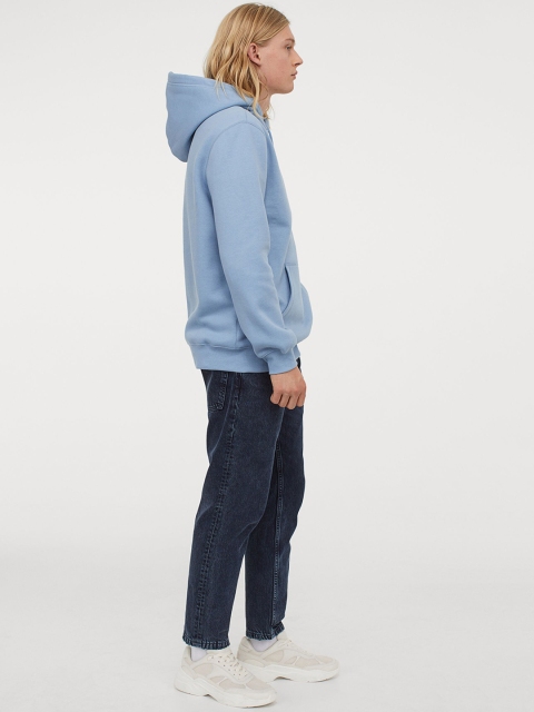 H&M Men Blue Relaxed Fit Hoodie