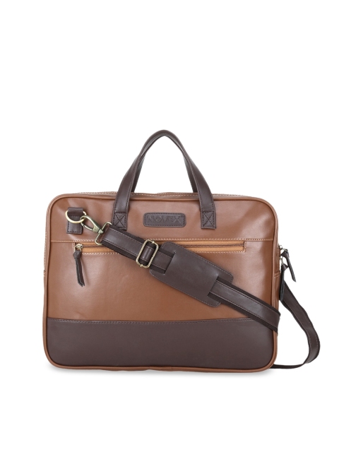 NOVEX Unisex Tan-Brown Solid Messenger Bag